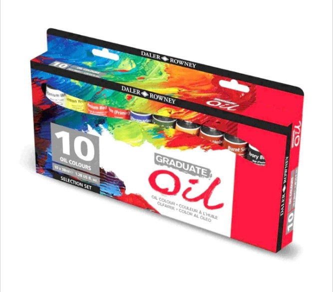 Daler Rowney Graduate Oil Selection Set 38ml Set of 10