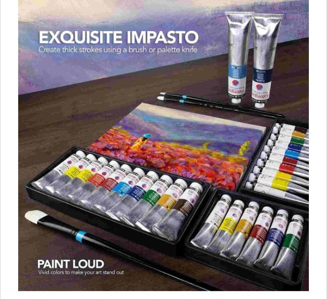 Daler Rowney Georgian Watermixable Oil Colour Set β 10 Γ 37ml | Professional Artist Paints | Imported | Same-Day Delivery Lahore