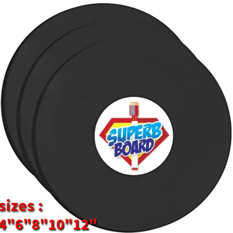 Round Black Canvas Board