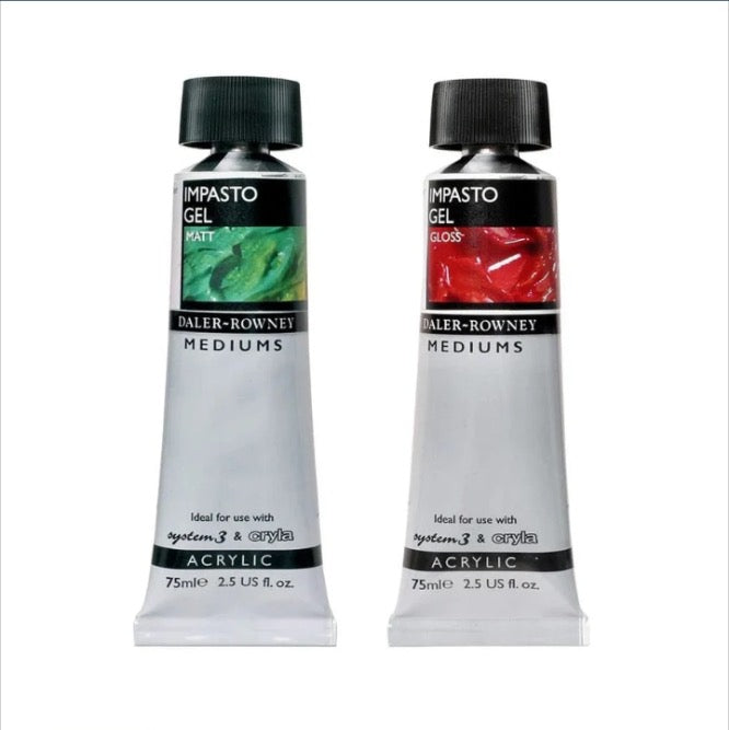 Impasto Gel Medium Gloss & Matt for Acrylics in 75ml Tube