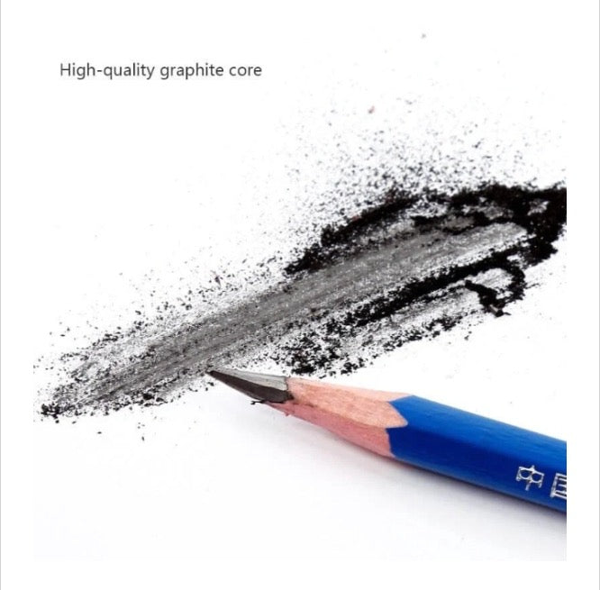 Keep Smiling Art Graphite Pencil Tin Box Set Of 12