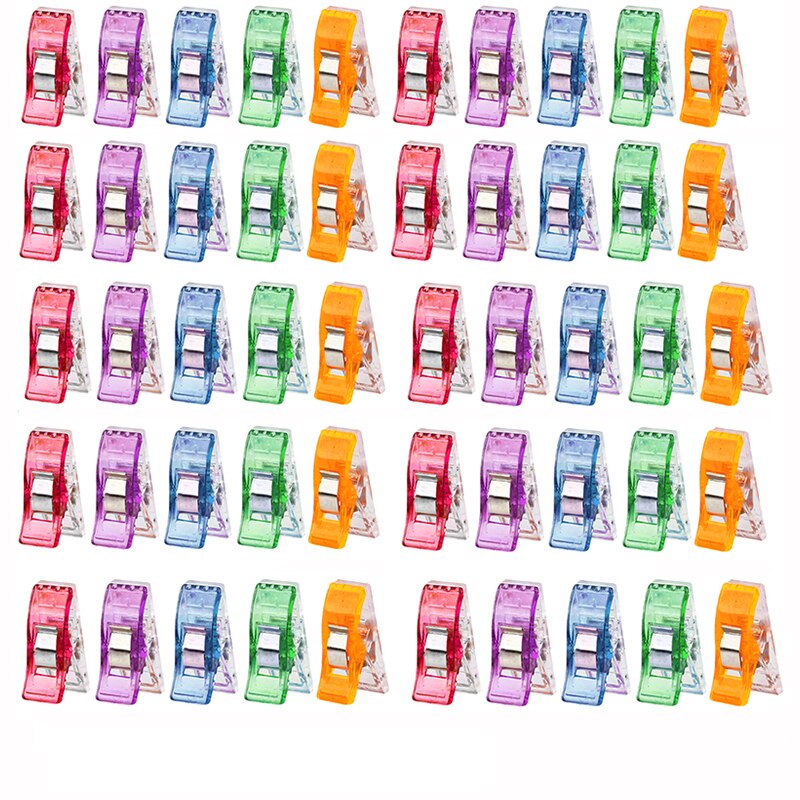 Colorful Multipurpose Sewing Craft Crocheting Knitting Safety Clothing Clips - 12pcs