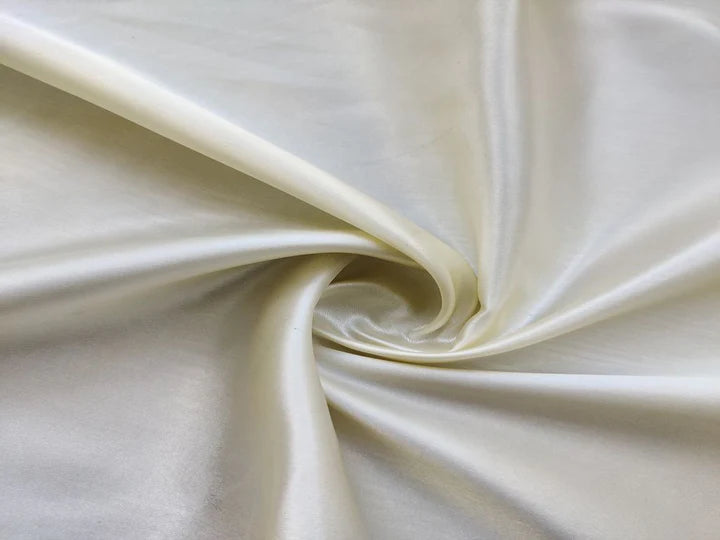 Cream Plain Japanese Satin Fabric