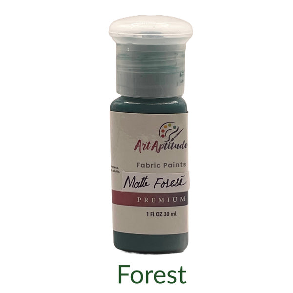 Art Aptitude matte fabric paints 30ml bottle available in different fabric colours