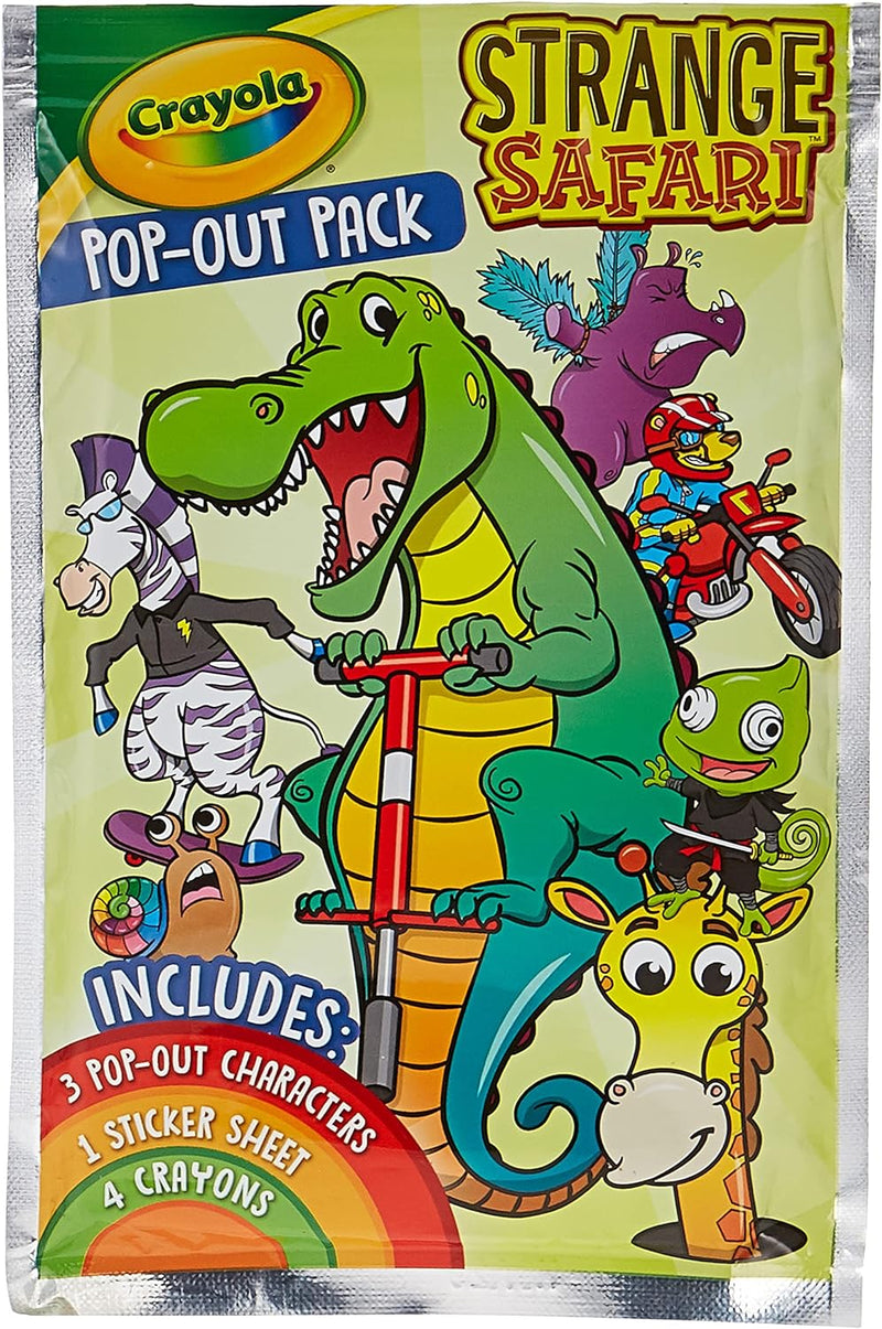 Crayola Pop-out Strange Safari Coloring Book Crayons
