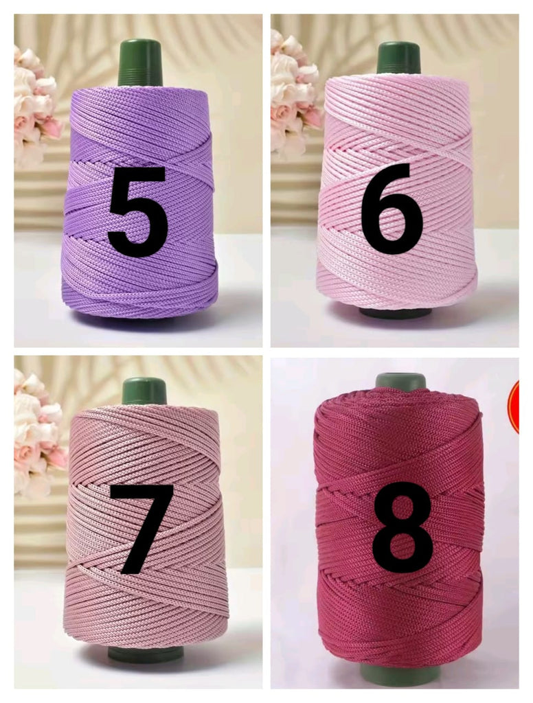 Nylon Cord Polyester Thread Round Rope Line Woven Hollow Knitted Crochet Yarns
