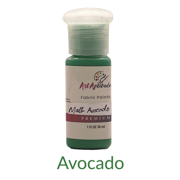 Art Aptitude matte fabric paints 30ml bottle available in different fabric colours