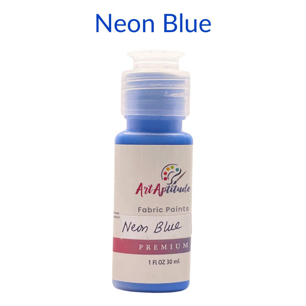 NEON fabric paints art aptitude – 30ml bottle available in different fabric colours