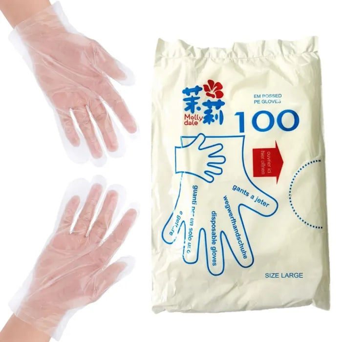Disposable Transparent Gloves Pack of 100