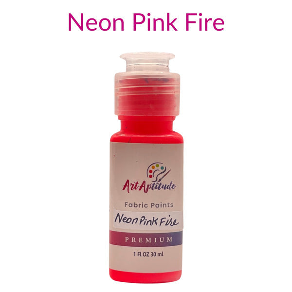 NEON fabric paints art aptitude – 30ml bottle available in different fabric colours