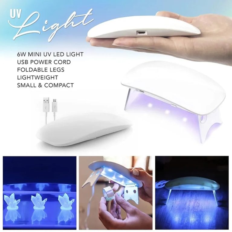 mini Portable 6W Mini UV Lamp UV Resin 6 LED Curing Light USB Charge for Resin Art Nail Art