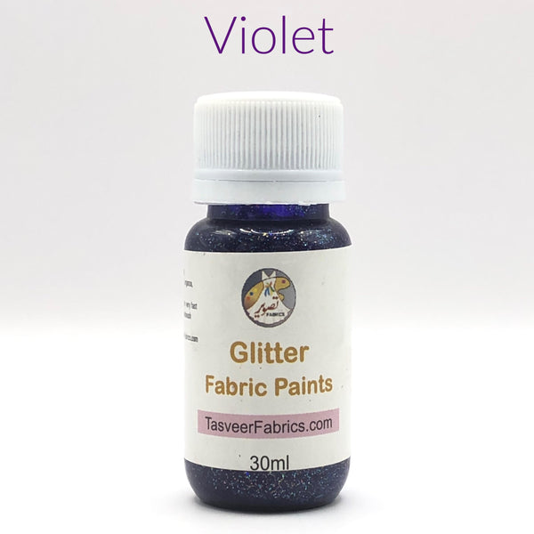 Glitter Fabric Paints tasveer fabrics - 30 ml bottle gives glitter effect in fabric painting