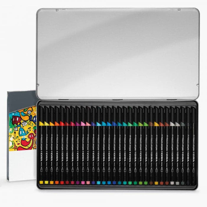 Lyra Hi Quality Art Brush Pen Tin Box Of 30