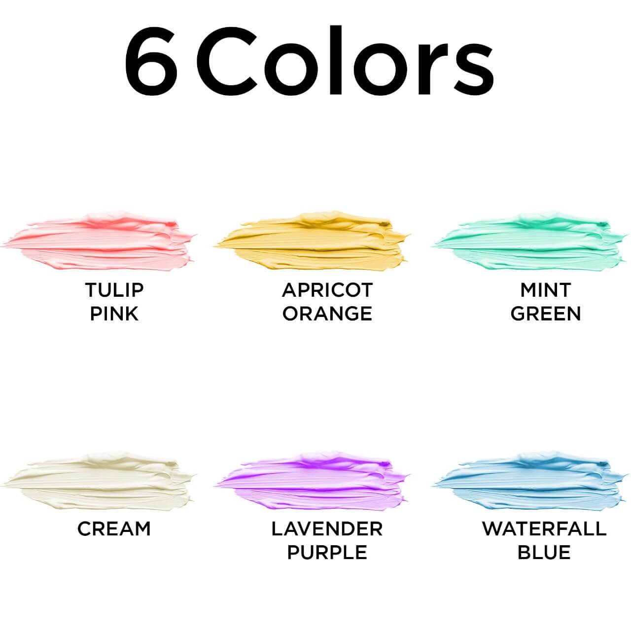 Studio Acrylic Colours - 100 ml - Set of 6 Pastel Shades