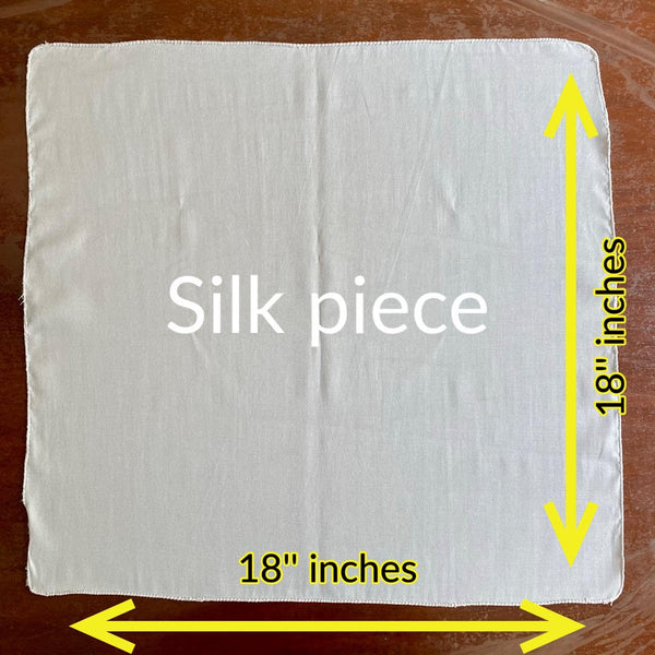 Silk Cloth Piece for practicing fabric painting art on it. Size 18 x 18 inches cloth