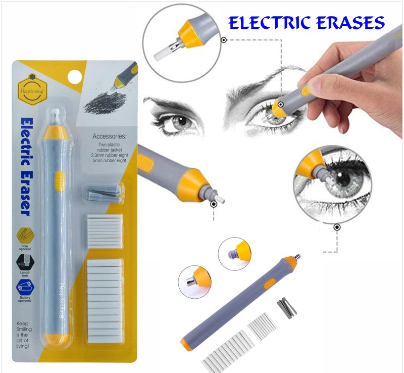 Keep Smiling Electric Eraser with 22 Refills
