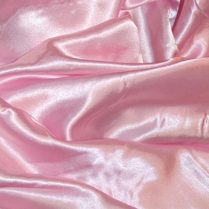 Light Pink Liquid Diamond Satin Fabric