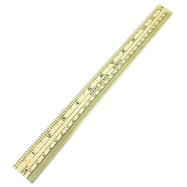Premium Wooden Ruler 12''