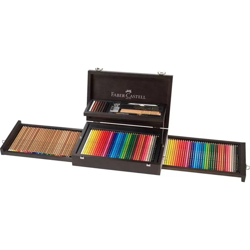 Faber Castell Art & Graphic Compendium Wooden Case Set Of 125 Pieces
