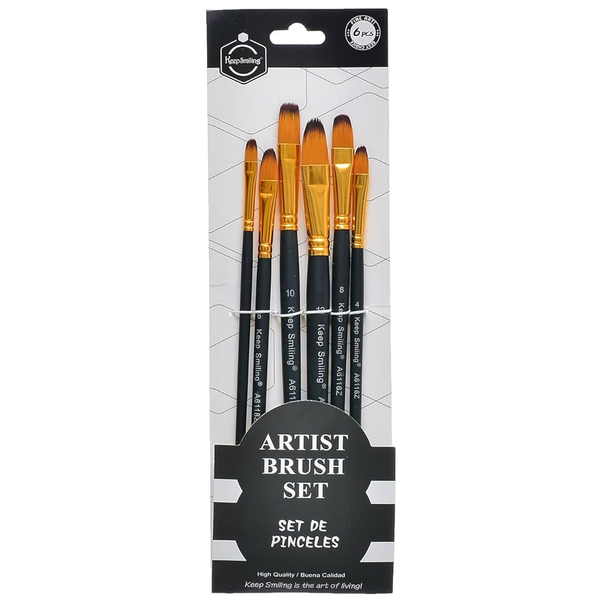 Keep Smiling Artist Brush Set 6Pcs A6118
