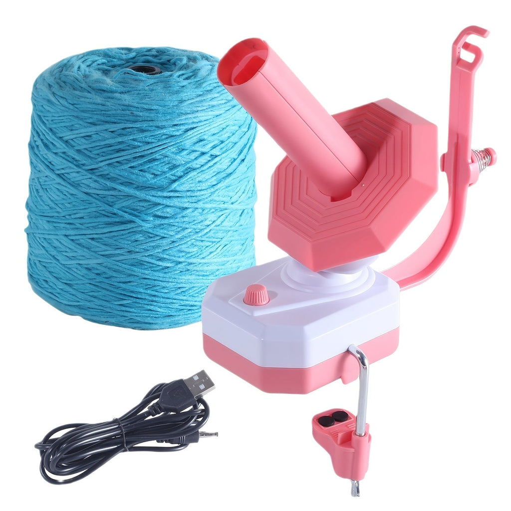 USB-Powered Electric Yarn Winder - Automatic Winding, Time-Saving Knitting Accessory