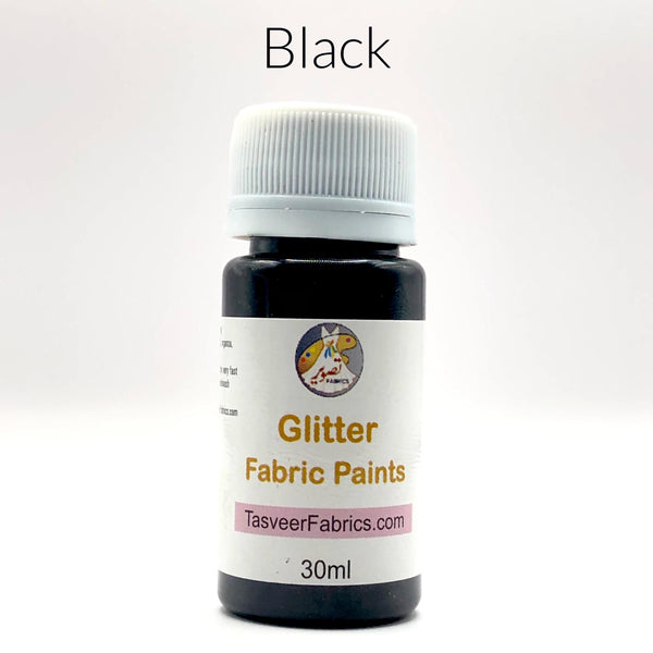 Glitter Fabric Paints tasveer fabrics - 30 ml bottle gives glitter effect in fabric painting