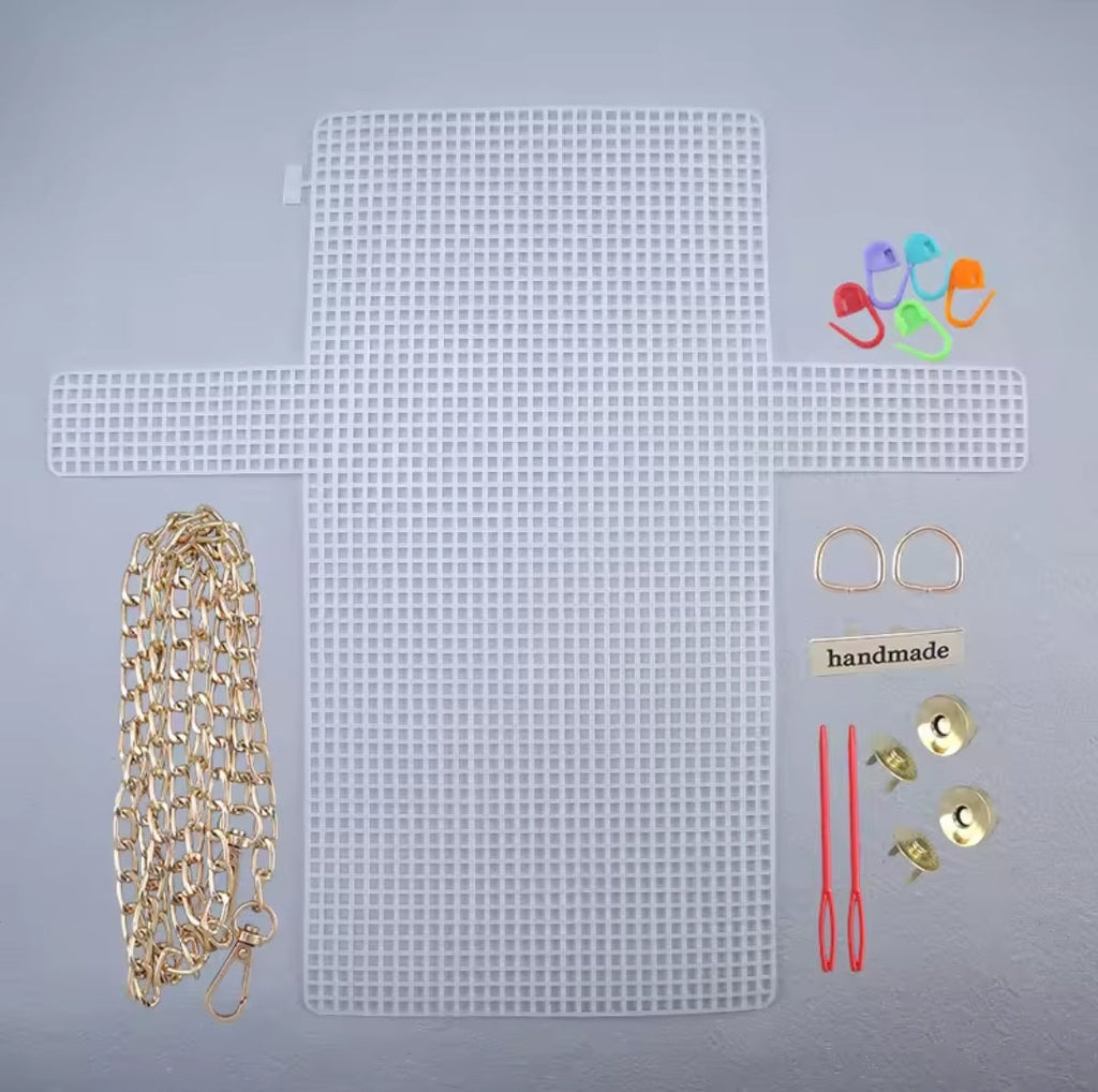 Plastic Bag Mesh Canvas Sheet with Complete Bag Accessories