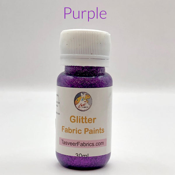 Glitter Fabric Paints tasveer fabrics - 30 ml bottle gives glitter effect in fabric painting