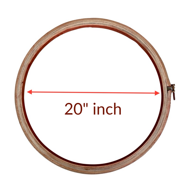 Wooden round frame cross stitch hoop circle for hand embroidery, art and fabric painting – available in different sizes
