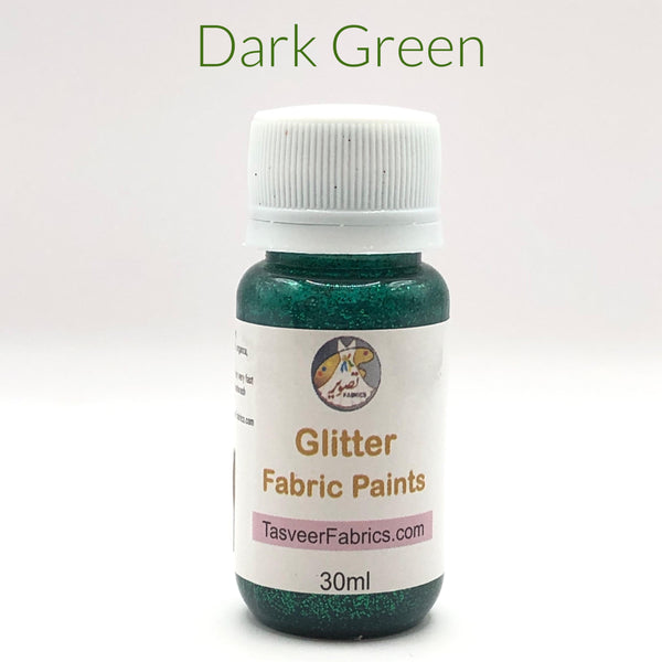 Glitter Fabric Paints tasveer fabrics - 30 ml bottle gives glitter effect in fabric painting