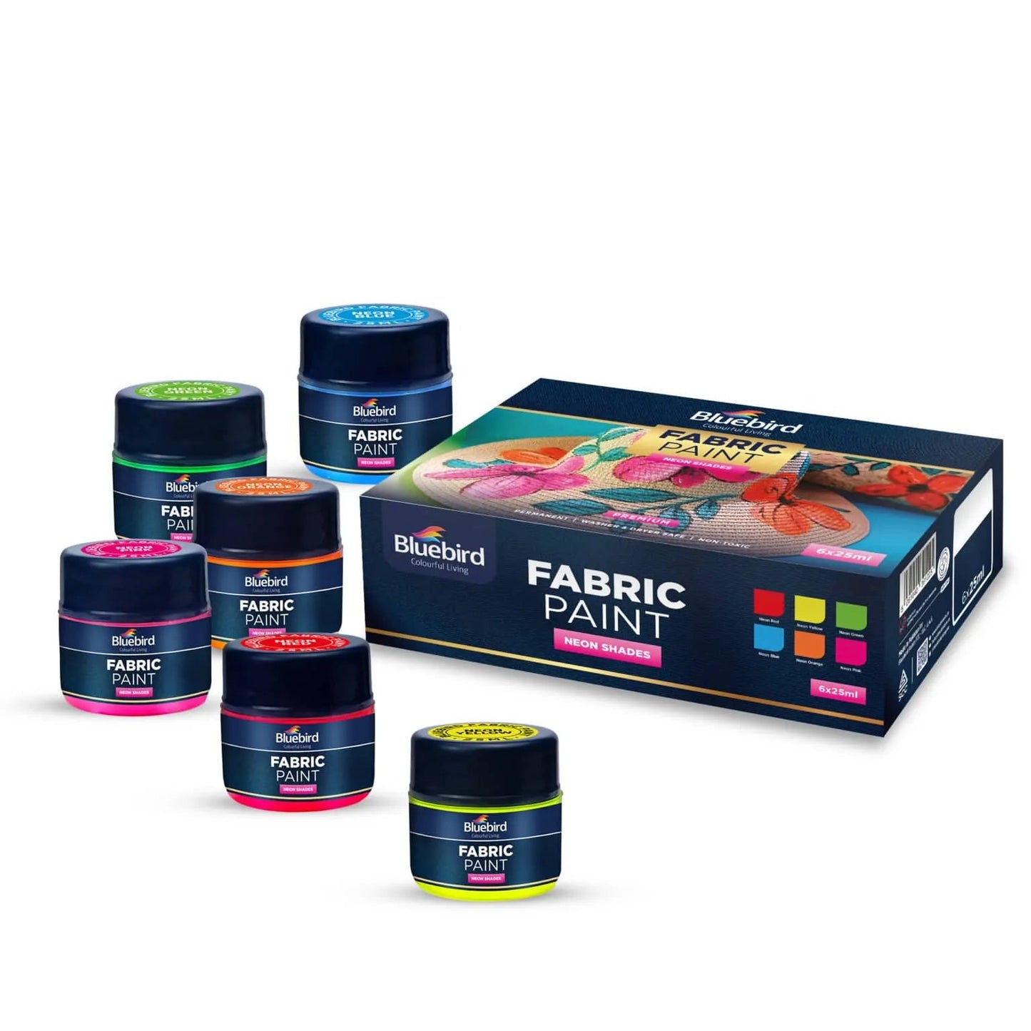 Fabric Paints 25 ml – Set of 6 – Neon