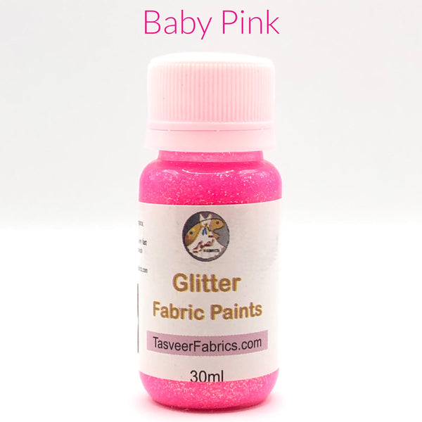 Glitter Fabric Paints tasveer fabrics - 30 ml bottle gives glitter effect in fabric painting