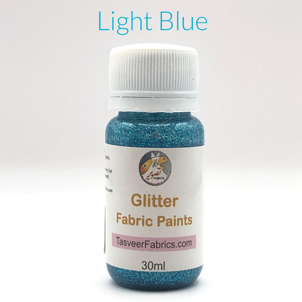 Glitter Fabric Paints tasveer fabrics - 30 ml bottle gives glitter effect in fabric painting