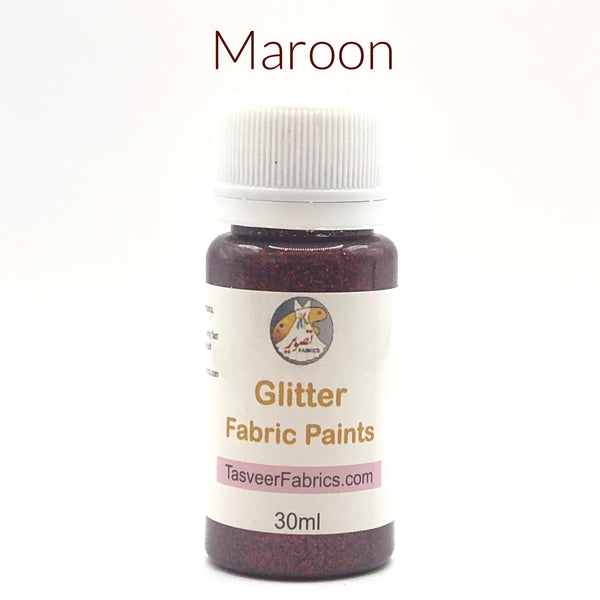 Glitter Fabric Paints tasveer fabrics - 30 ml bottle gives glitter effect in fabric painting