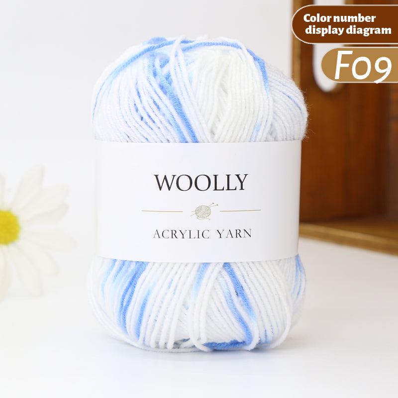 Woolly Multicolor Acrylic Yarn - CS 22. 50gm