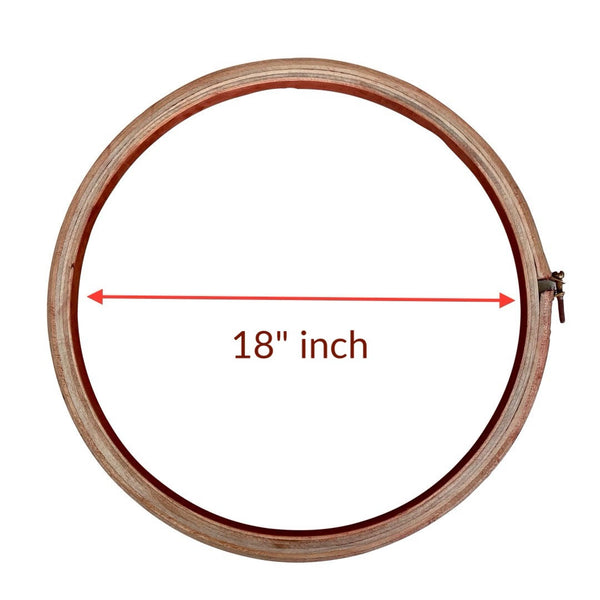 Wooden round frame cross stitch hoop circle for hand embroidery, art and fabric painting – available in different sizes