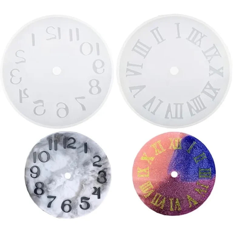 Clock Face Dial Numerals DIY Resin Silicone Mold 6 inch