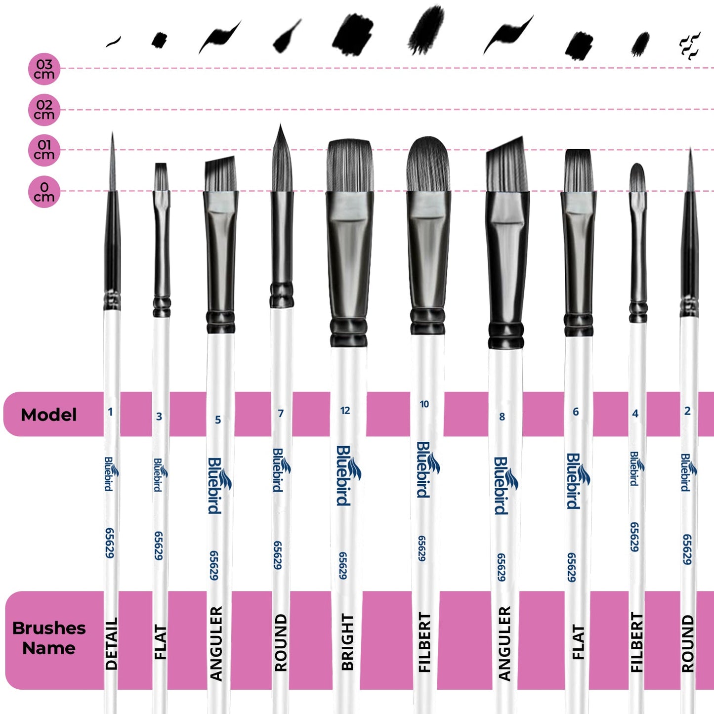 Bluebird Classic Mix Art Brush Set of 10
