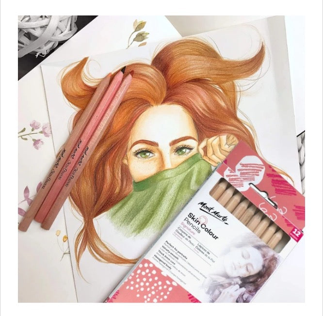 Mont Marte Skin Color Pencils [Set Of 12]