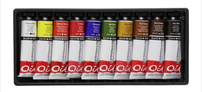 Daler Rowney Graduate Oil Selection Set 38ml Set of 10