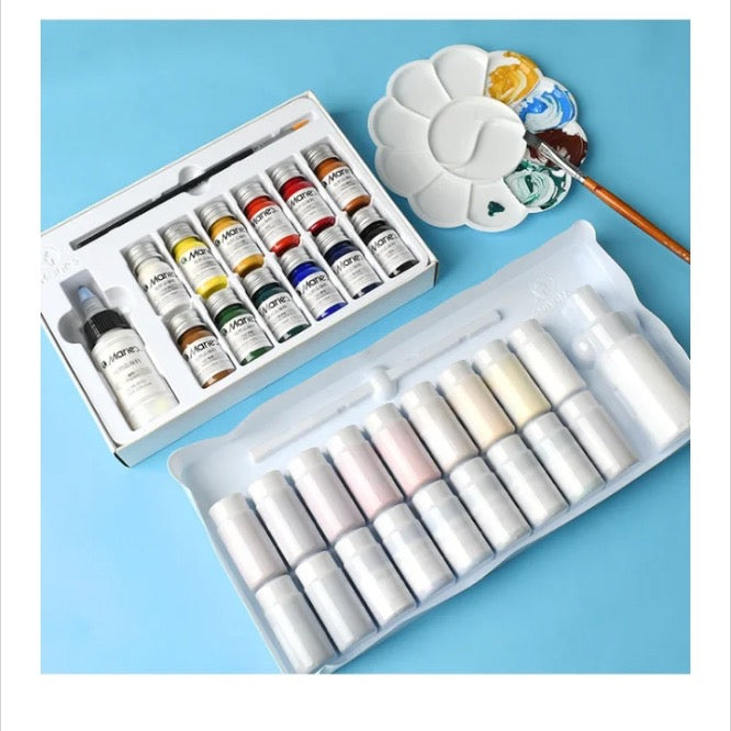 Maries Dope-Dyed Fiber Permanent Fabric Paint [Set Of 12]