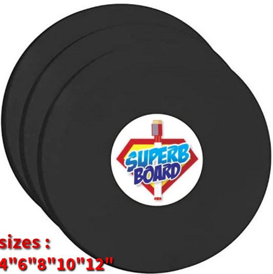 Round Black Canvas Board