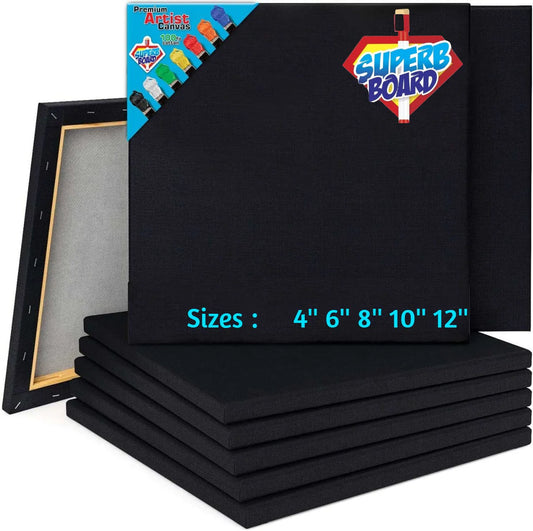 Square Black Canvas Board