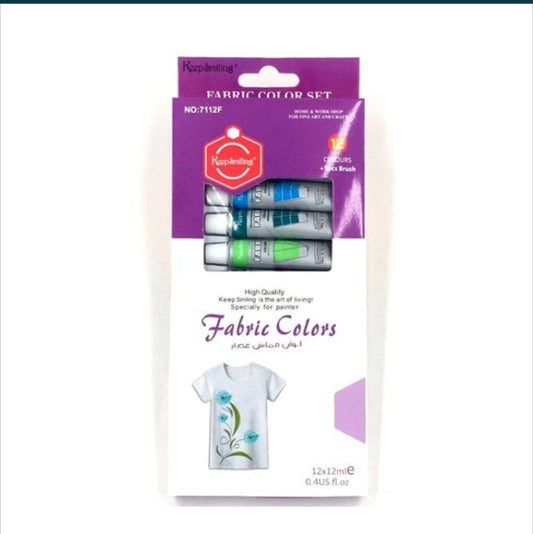 Keep Smiling Fabric Paints Pack of 12