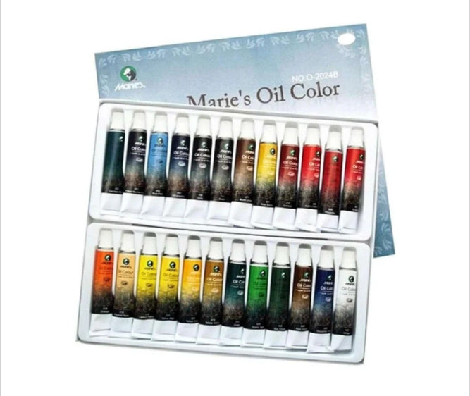 MARIES Oil Painting Color 12ml [24Pcs]