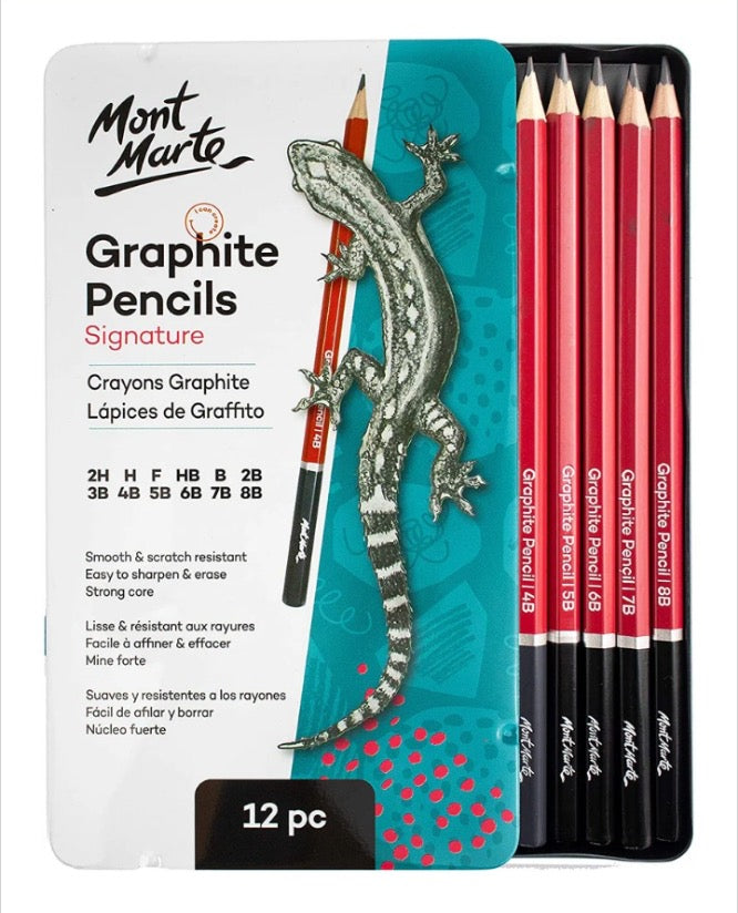 Mont Marte Graphite Pencil – Set of 12