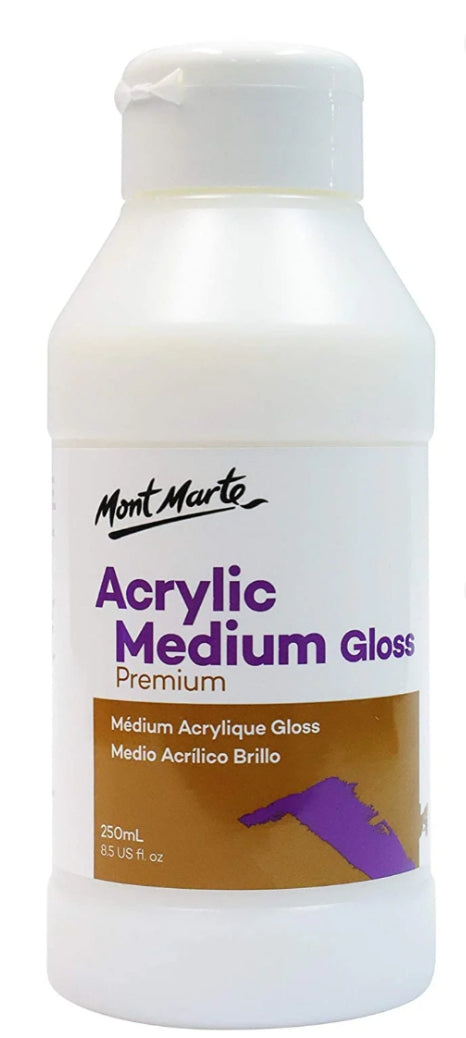 Mont Marte Premium Acrylic Medium Gloss 250ml