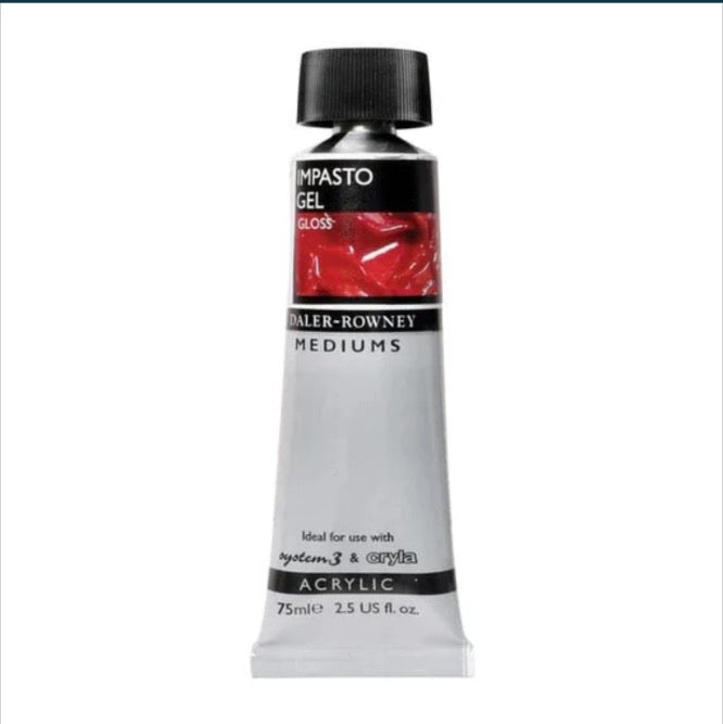 Impasto Gel Medium Gloss & Matt for Acrylics in 75ml Tube