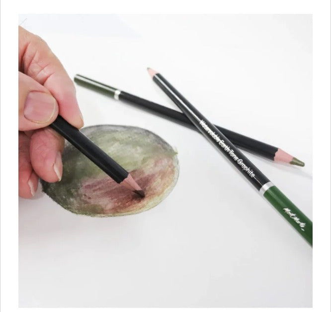 Mont Marte Watersoluble Earth Tones Coloured Graphite Pencils Signature [12pc]