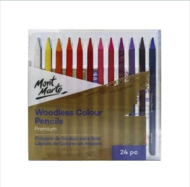 Mont Marte Woodless Colour Pencils Premium [24pc]
